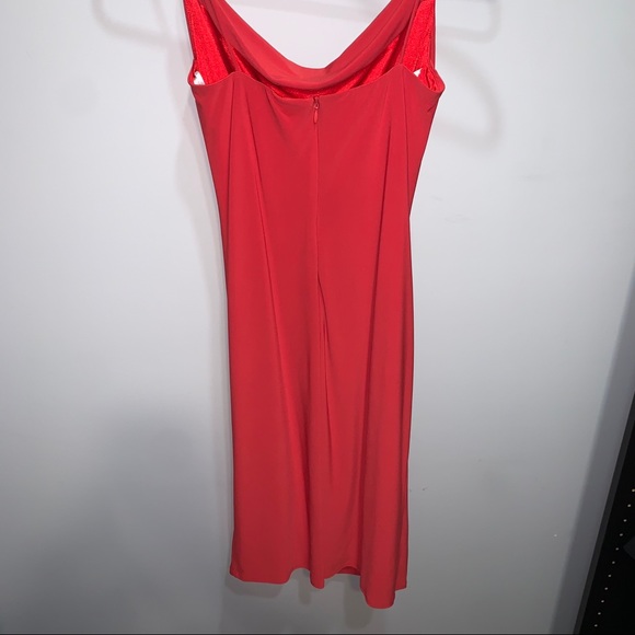 Laundry by Shelli Segal RED SATIN SLIP DRESS - Picture 7 of 10